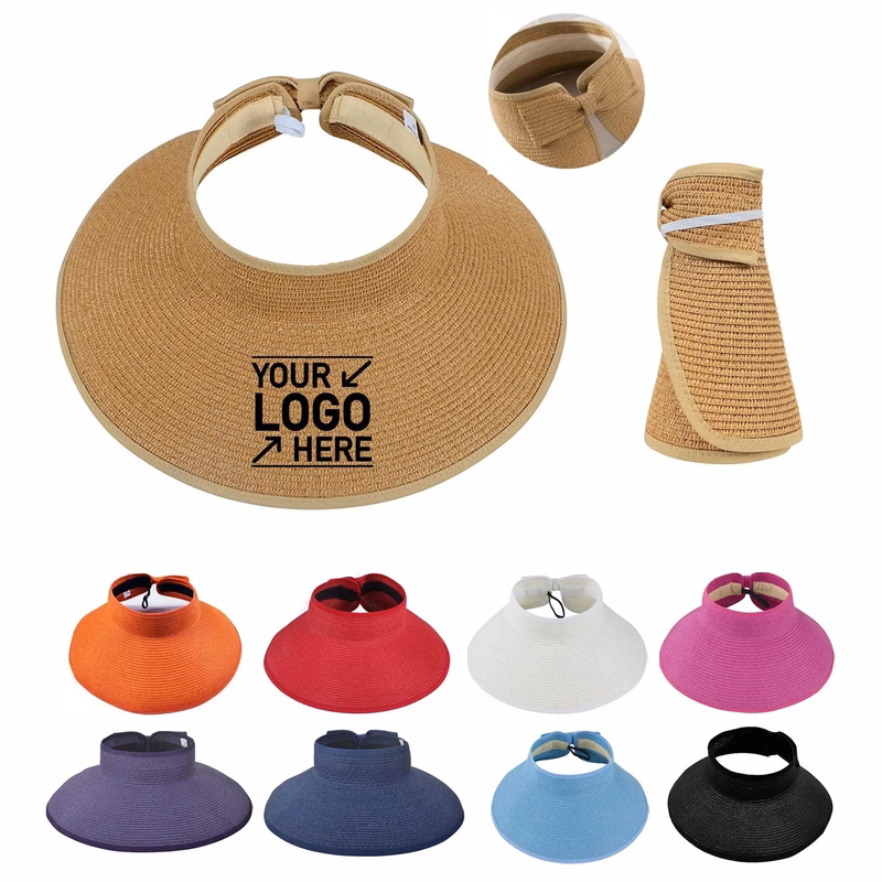 Roll-up Straw Sun Visor