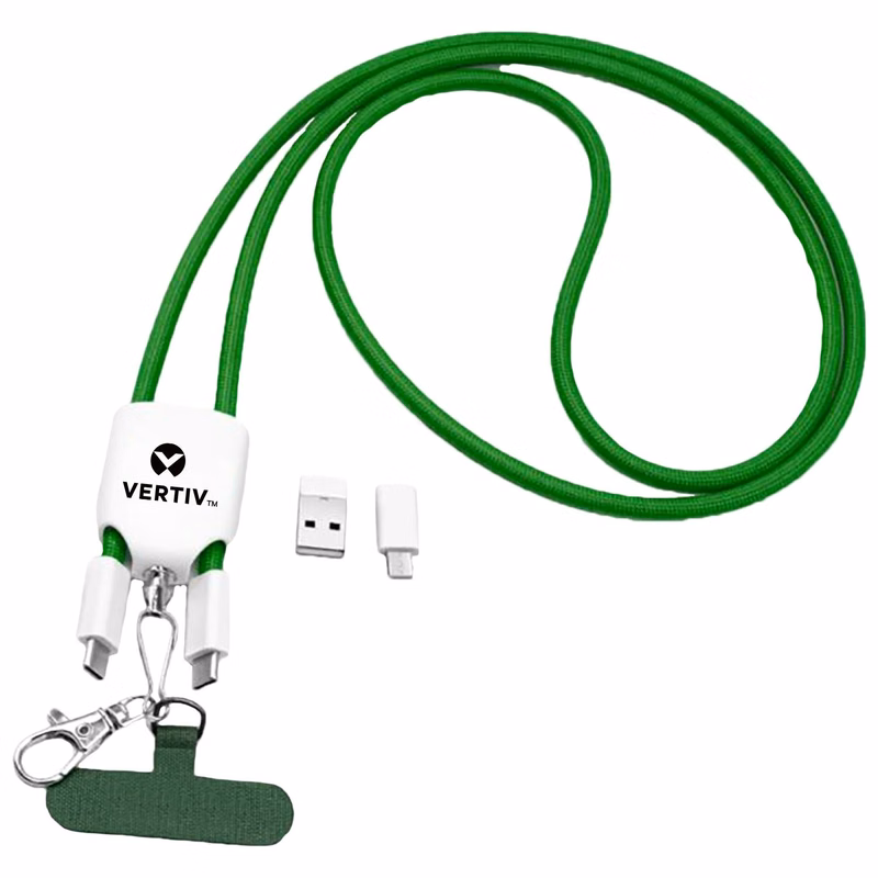 4-IN-1 Charging Cable Crossbody Lanyard Cell Phone Holder