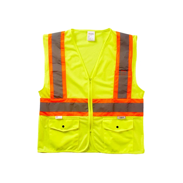 Xtreme Visibility DOT Class 2 Contrast Stripe Zip Vest 1