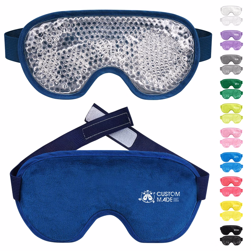 Plush-Backed PVC Gel Bead Hot & Cold Therapy Eye Mask
