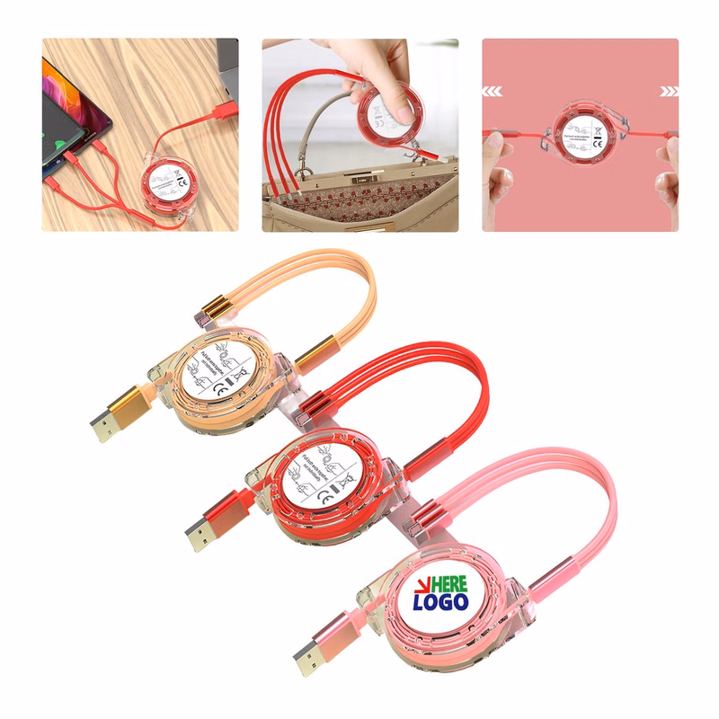 MOQ50 Custom Retractable Charging Cable with Fast Charging