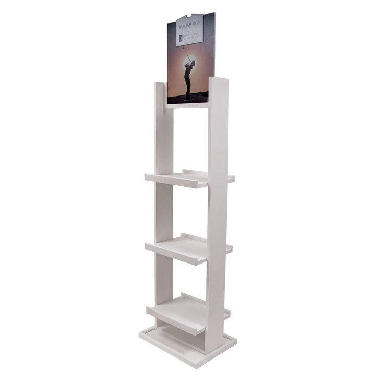 Floor 60"h Wine Bottle Display - (3) shelves w/ Header 1
