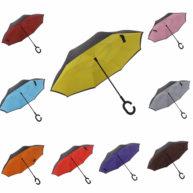 Reverse Self Standing Windproof Inverted Reversible Umbrella
