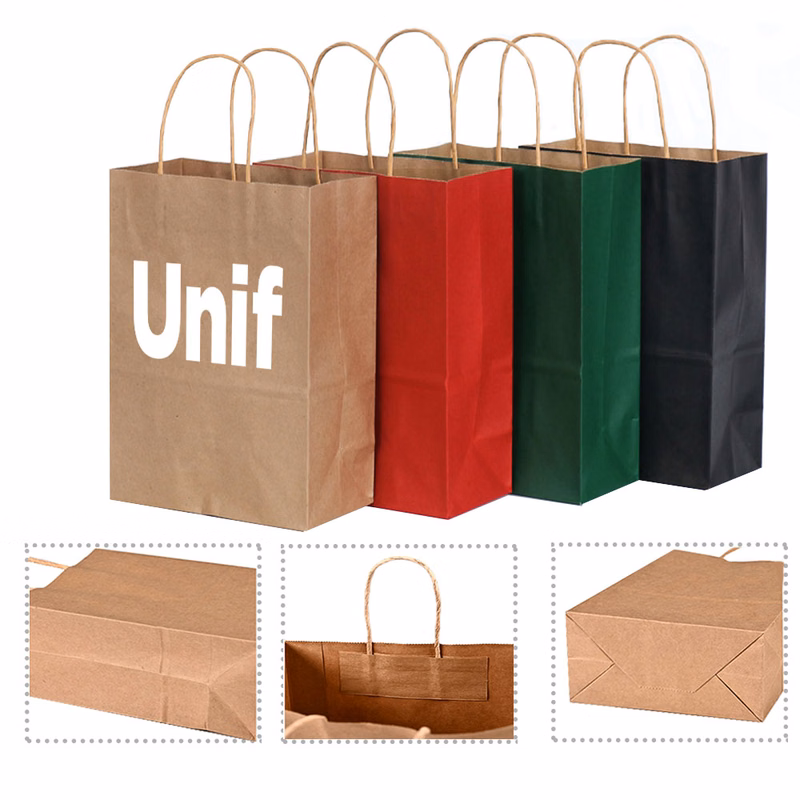 Kraft Paper Shopping Bag-8.26"x 4.33"x 10.62''