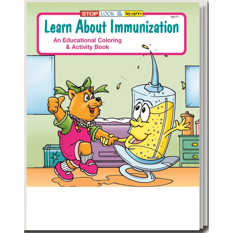 Learn About Immunization Coloring Book - Ages 3-11 8" x 10.5"