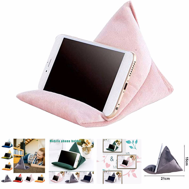 Fabric Cell Phone Stands Portable Soft Pillow Cushion