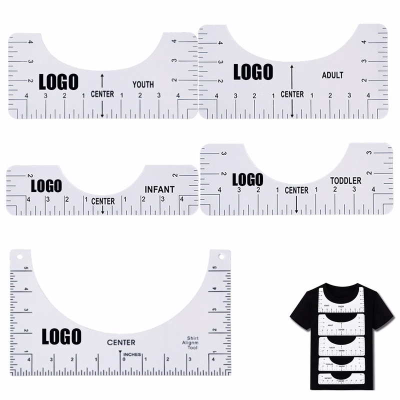 5 Pcs of PVC T Shirt Rulers