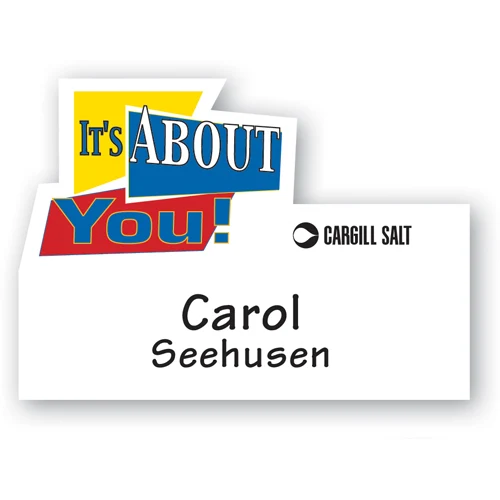 Custom Shaped Badge - Screened & Engraved (11-15 Square Inch) Personalized 1