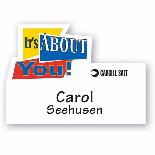Custom Shaped Badge - Screened & Engraved (11-15 Square Inch) Personalized
