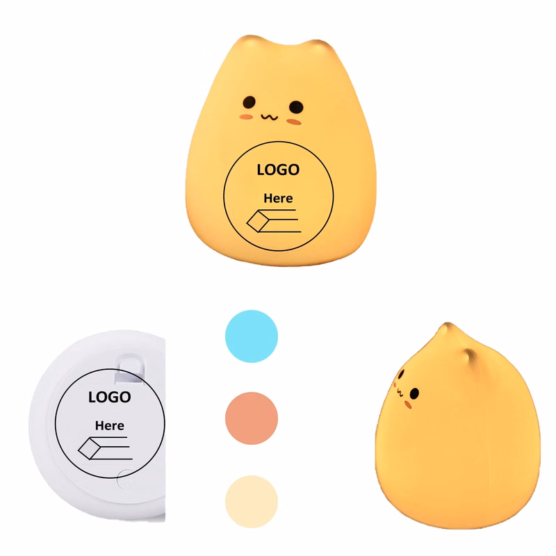 Portable Soft Silicone Cute Cat LED Night Light