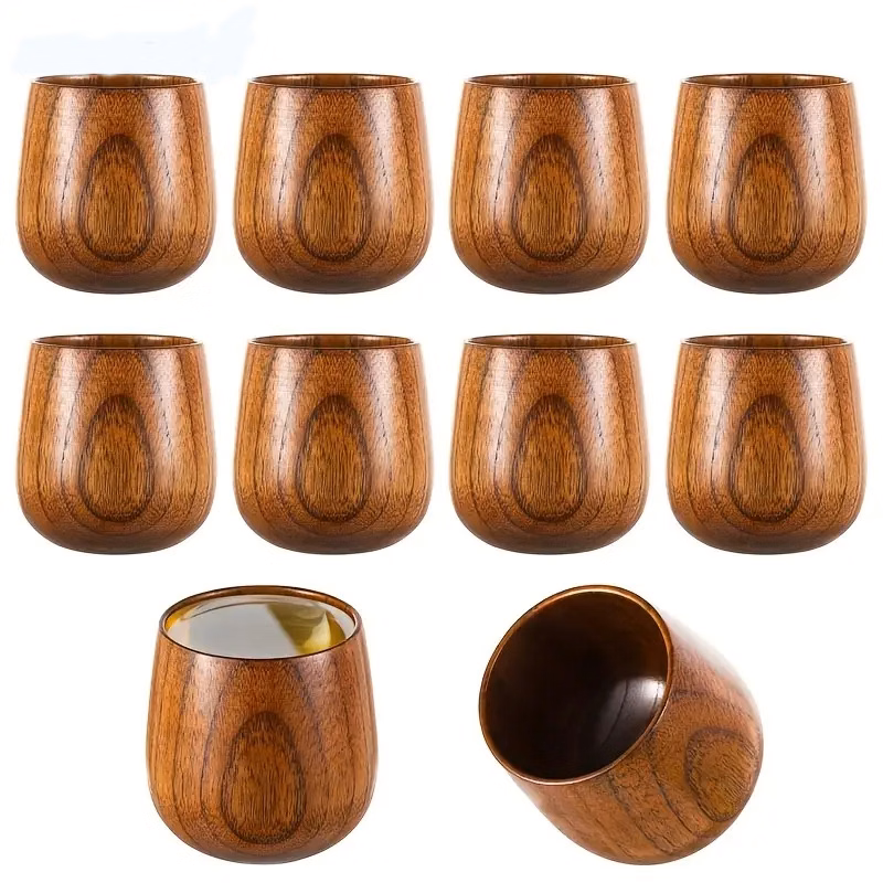 Wooden Tea Cup Water Coffee Mug