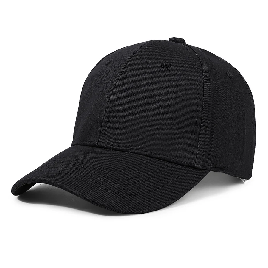 Stock Solid Color Cotton 6-Panel Baseball Cap w/ D-Ring 1