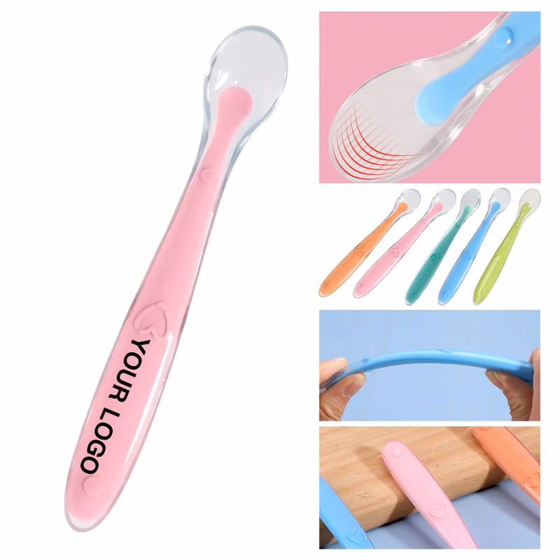 Ergonomic Silicone Spoon for Baby Mealtime
