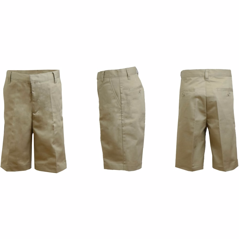 Boys' Uniform Shorts - Size 10 Khaki Flat Front