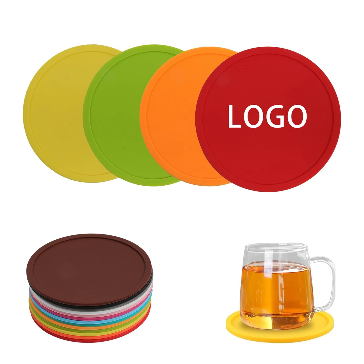 Simple Round Silicone Coaster Tea Coffee Pad 1