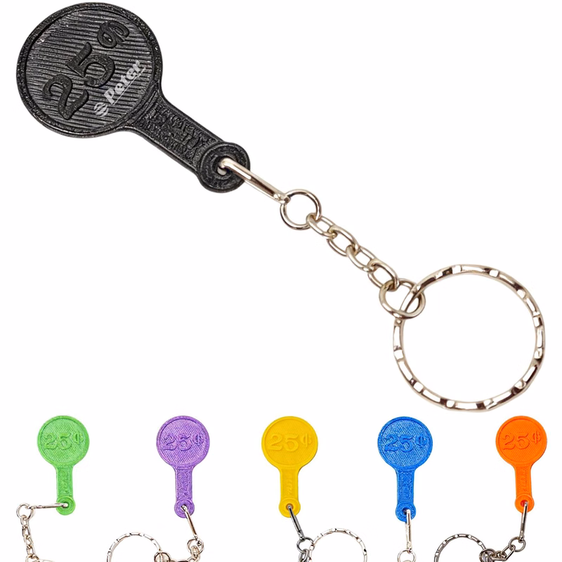 Plastic 25-Cent Token Keychain