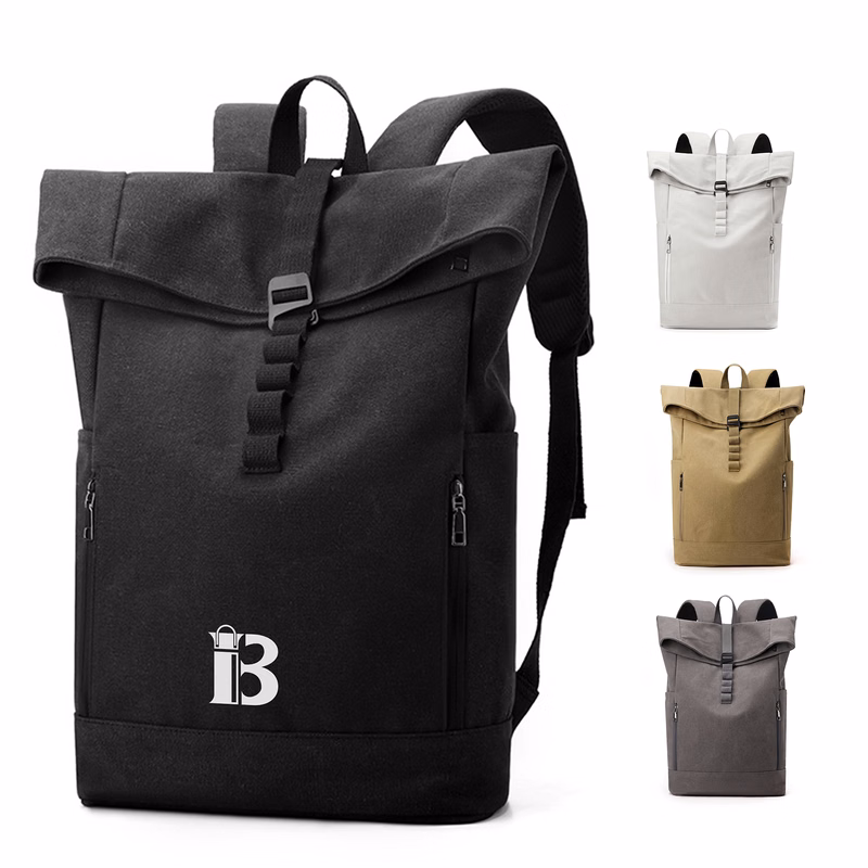 Outdoor Canvas Roll Top Backpack