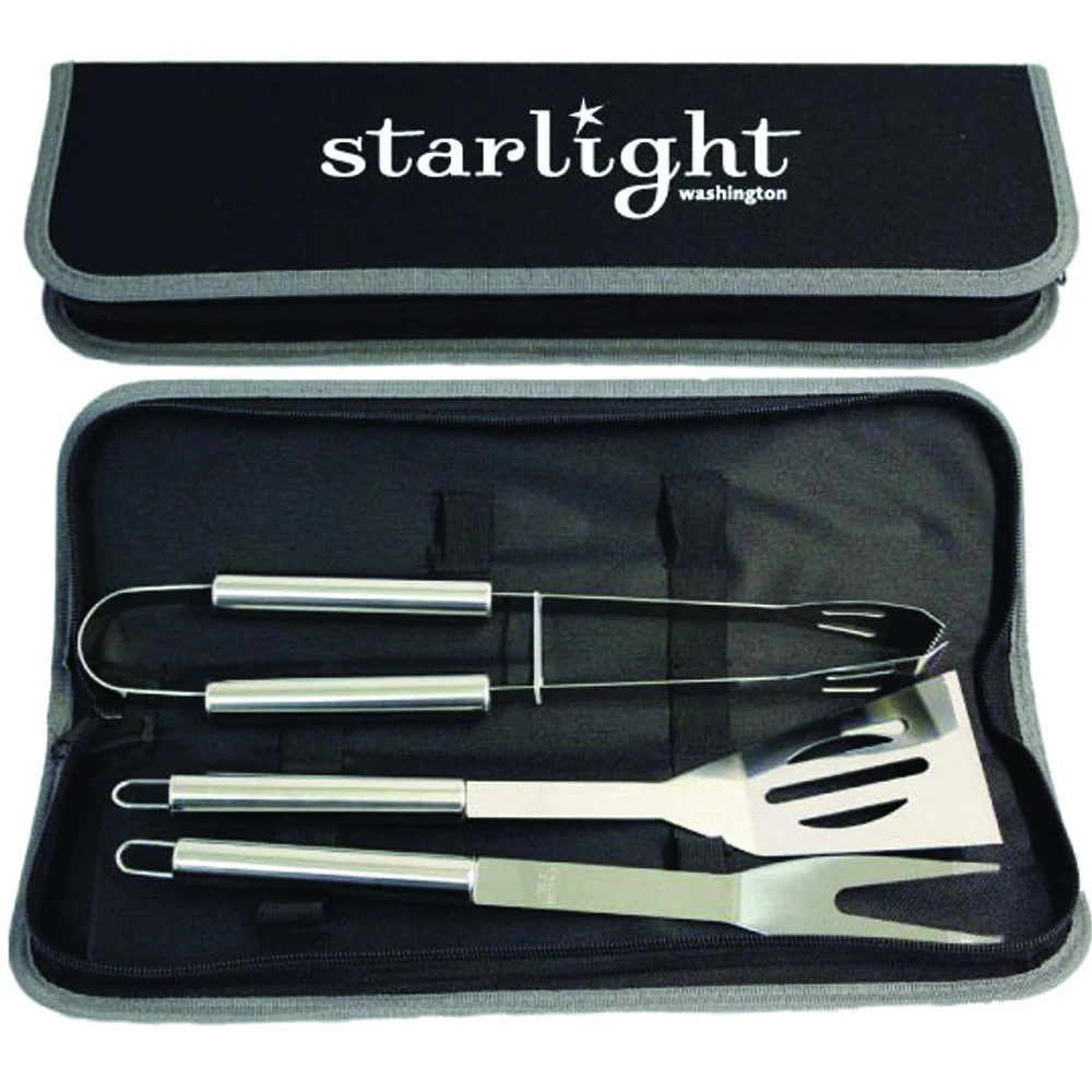 BBQ Set w/3 Pieces in Zippered Pouch 1