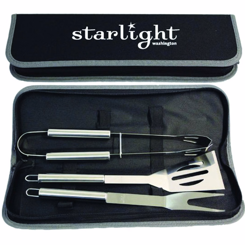 BBQ Set w/3 Pieces in Zippered Pouch