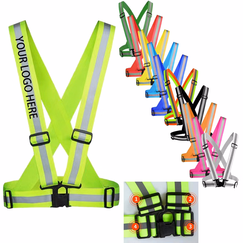 Assorted Colors Reflective Shoulder Strap With 2-Inch Width And Adjustable Size