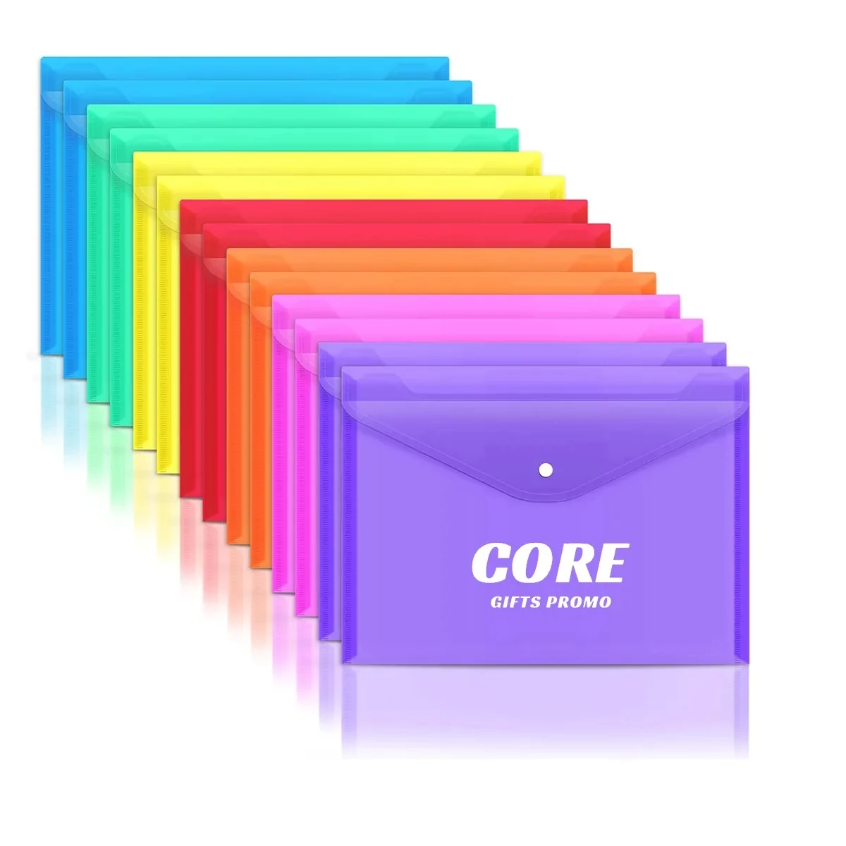 Clear Document Folders with Snap Closure 1