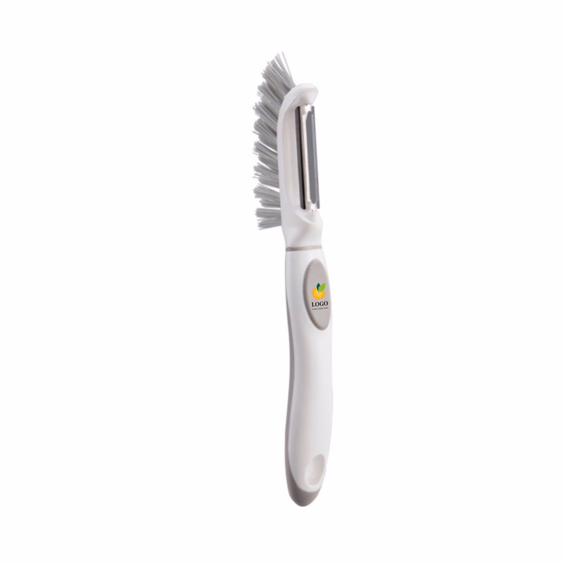 Stainless Steel Blade Potato Peeler With Brush Peeling Tool