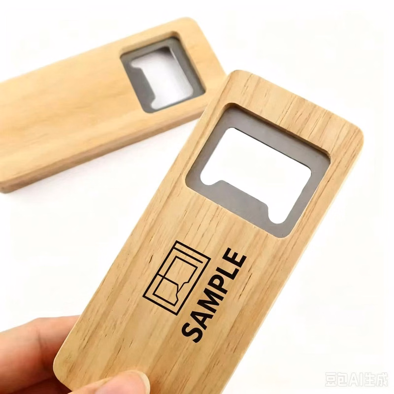 Rectangular Wood Bottle Opener