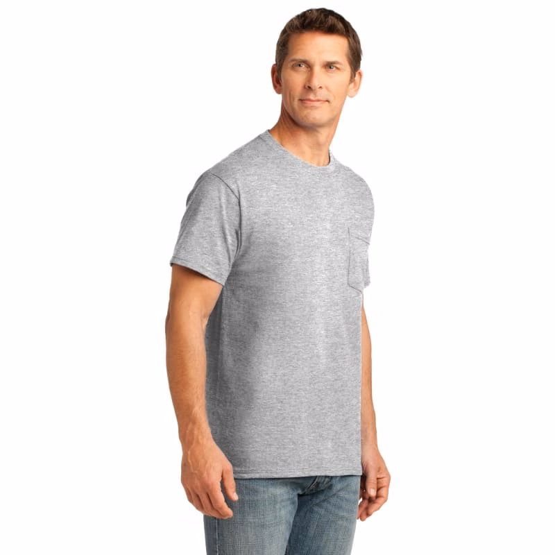 Port & Company Core Cotton Pocket Tee.