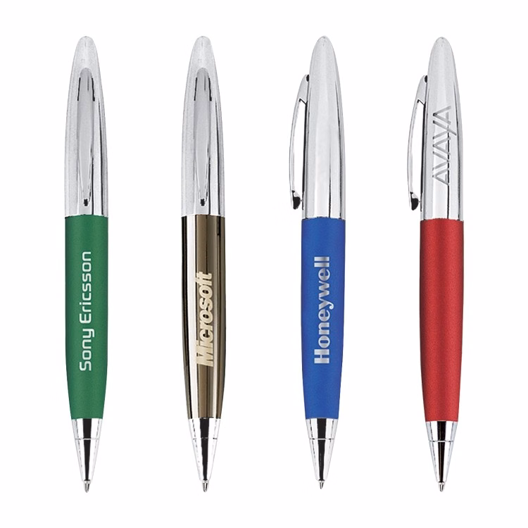 Silverbird Brass Ballpoint Pen w/ Chrome Cap