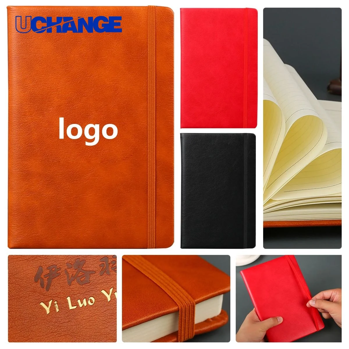 Elegant PU Leather Journal Notebook with Ribbon Bookmark 1