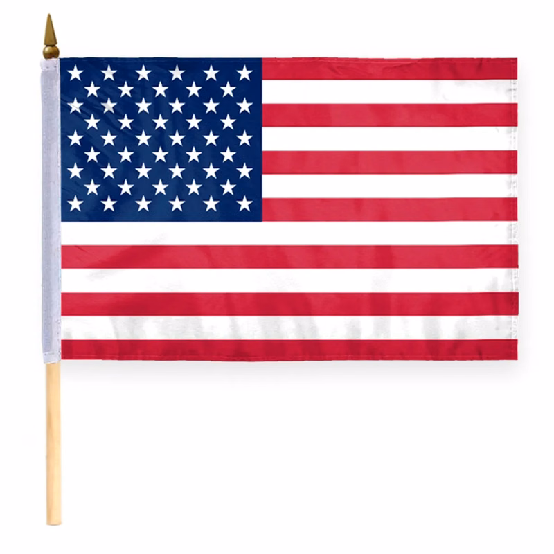 USA Printed Stick Flags - 24" x 36"