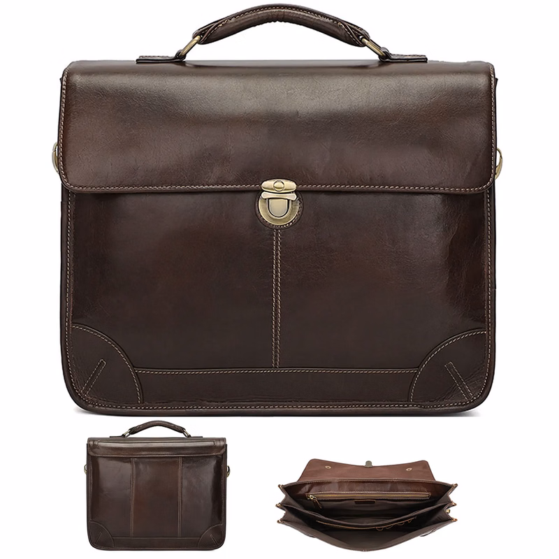 Genuine Leather Briefcase for Men