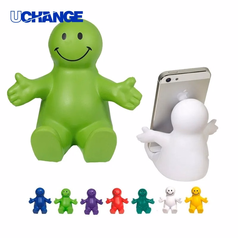 Squeezable Smile Phone Holder Stress Reliever Stand for Desk Fun