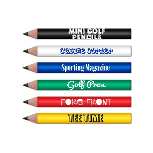 Mini Round Golf Pencils 3 ½" Pre-Sharpened 1