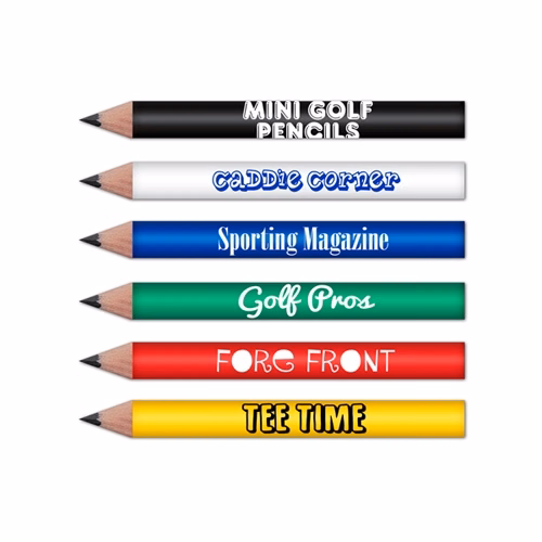 Mini Round Golf Pencils 3 ½" Pre-Sharpened