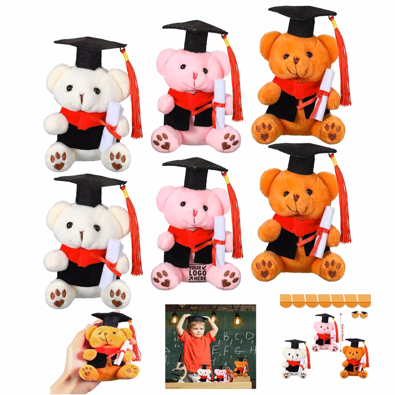 Mini Graduation Plush Stuffed Toy Bear