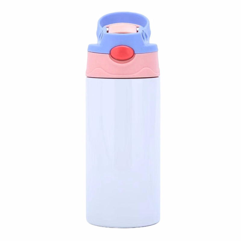12oz Insulated Stainless Steel Bottle Straw Lid Handle
