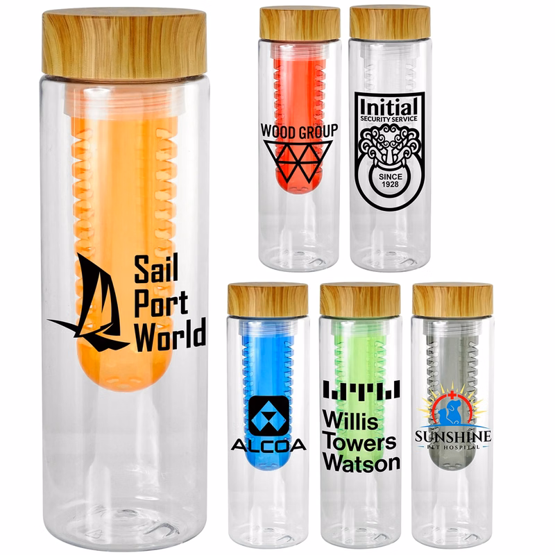 Bamboo Pattern 24 oz. Bottle With Fruit Infuser