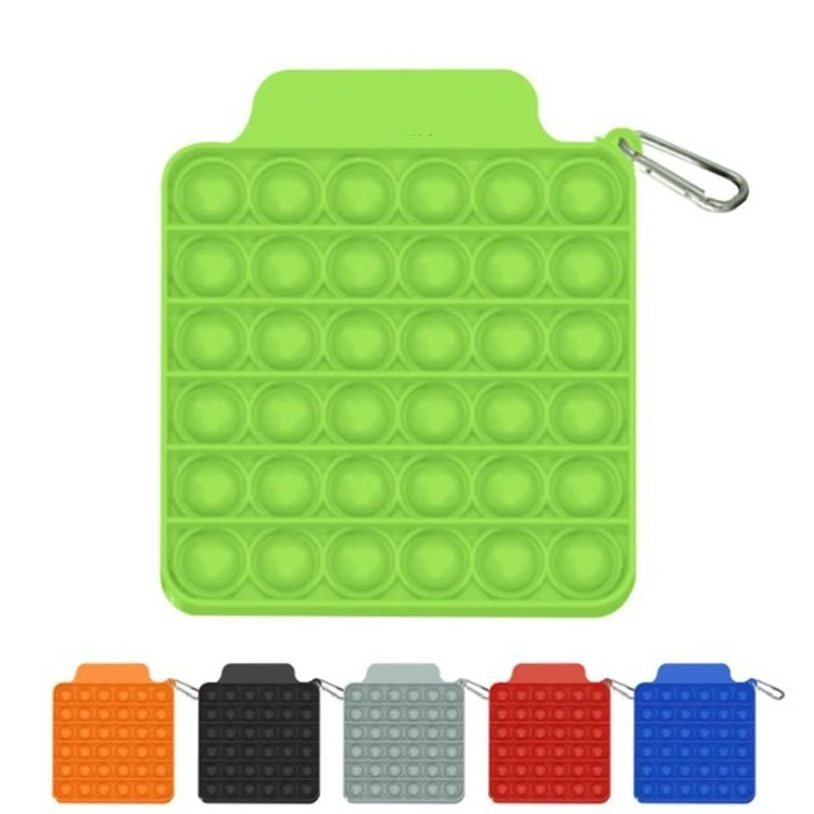 Square Popper Silicone Fidget Toy with Keychain 1
