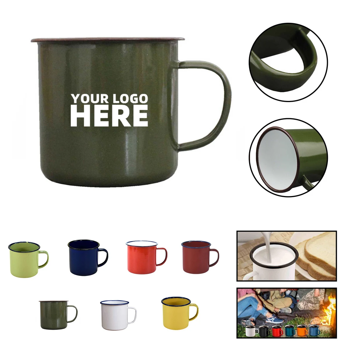 8oz Enamel Coffee Mug 1