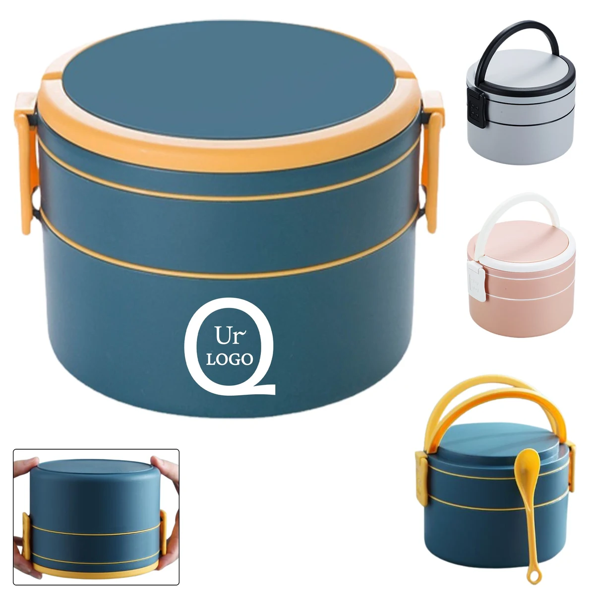 Double Layer Round Bento Box 1