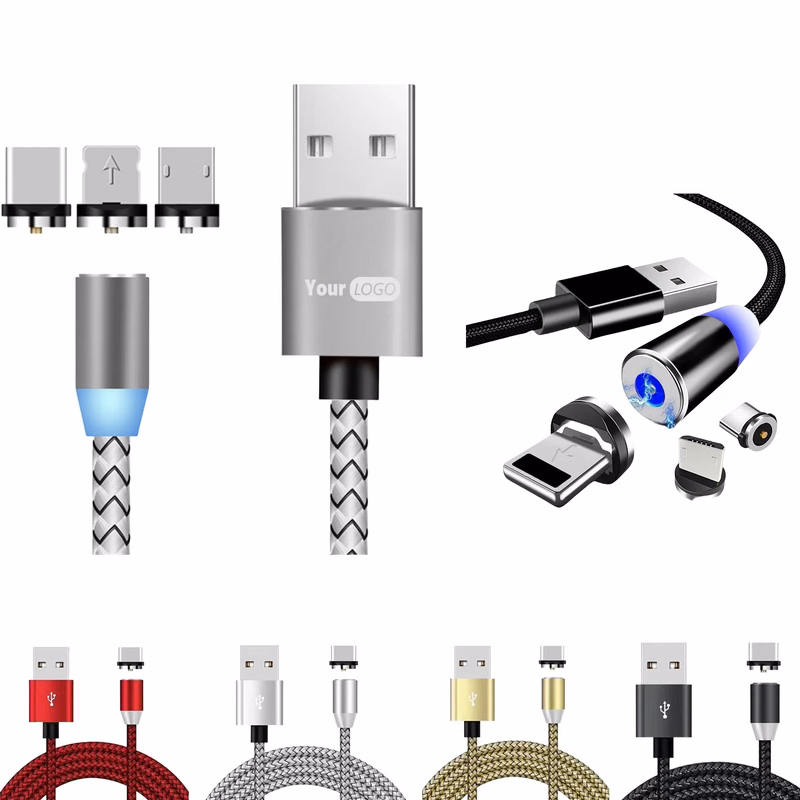Custom Logo 3 in 1 Magnetic Phone Charging Cable