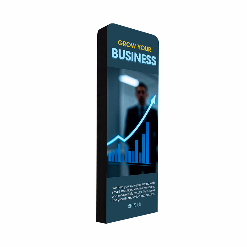 Pop Up Vertical Tower Display for Trade Show (3.3 Ft x 1.3 Ft x 10 Ft) - Graphic only