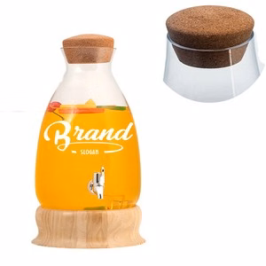 6L Glass Juice Container With Leakproof Lid