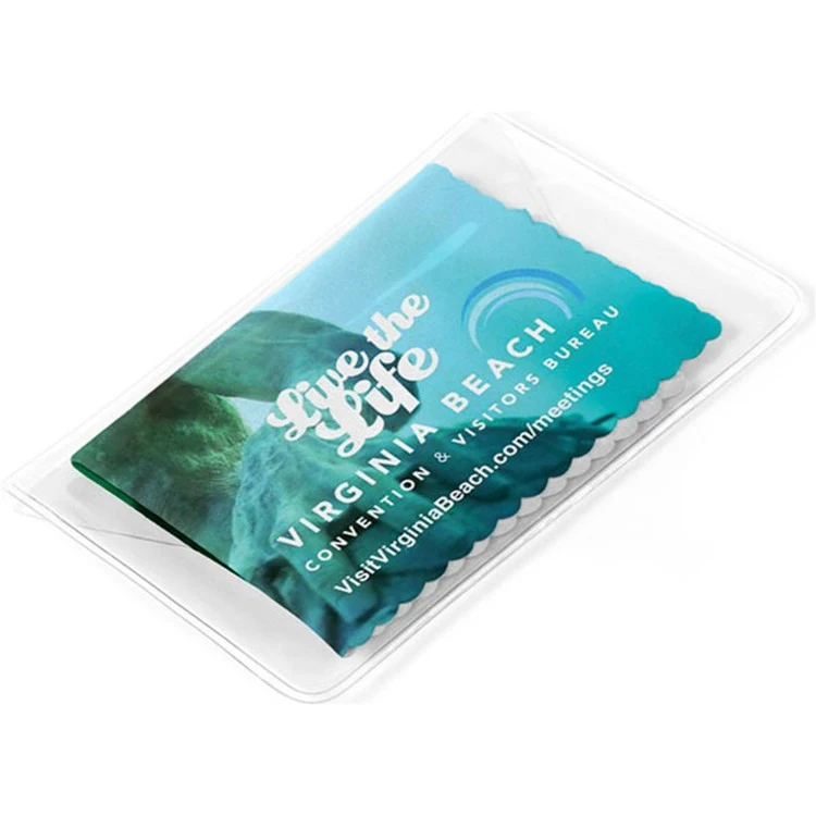 Large Ultra Opper Fiber Cloth In Vinyl Pouch (8"x 8") - Full-Color 1