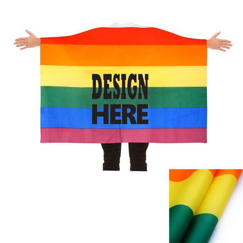 Custom Gay Pride Rainbow Flag Cape
