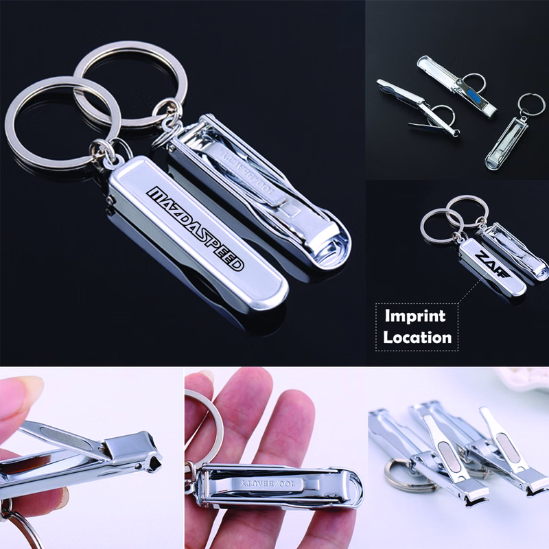 Foldable Nail Clipper Keychain