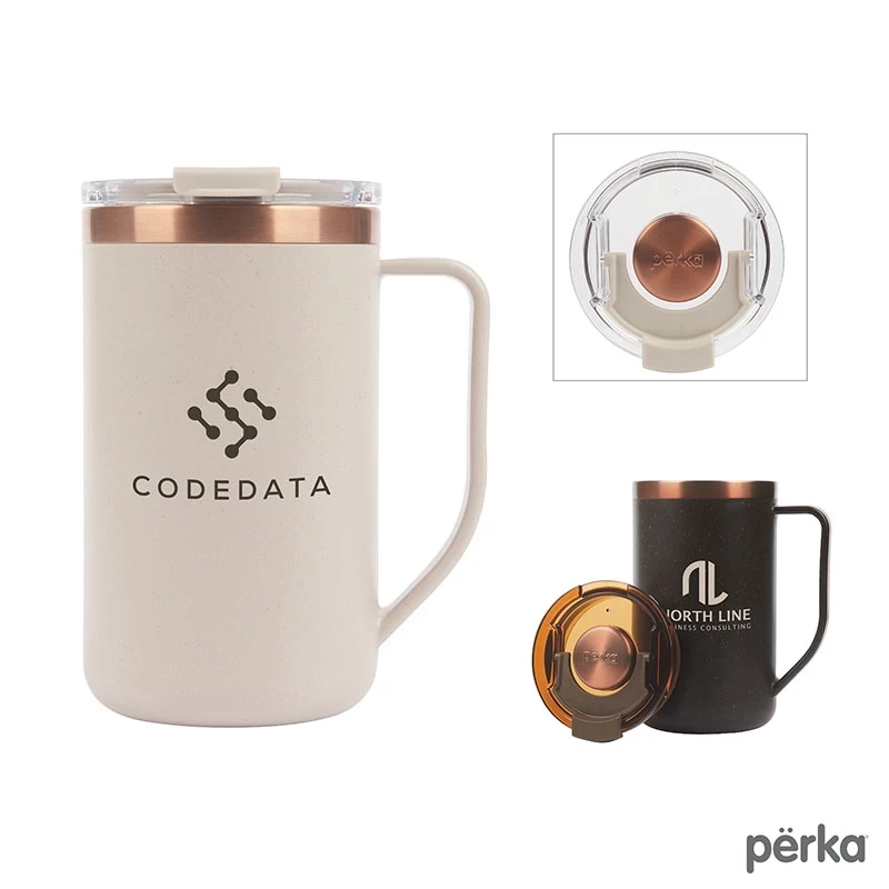 Perka® Guji 15 oz. Recycled Steel and Coffee Grounds Mug 1