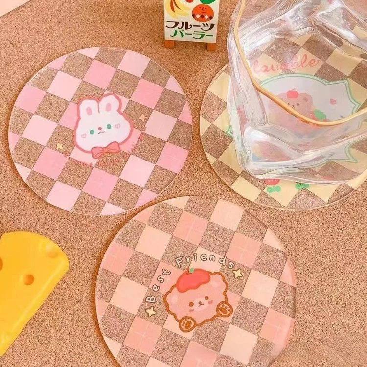 Non Scratch Round Acrylic Coaster 1