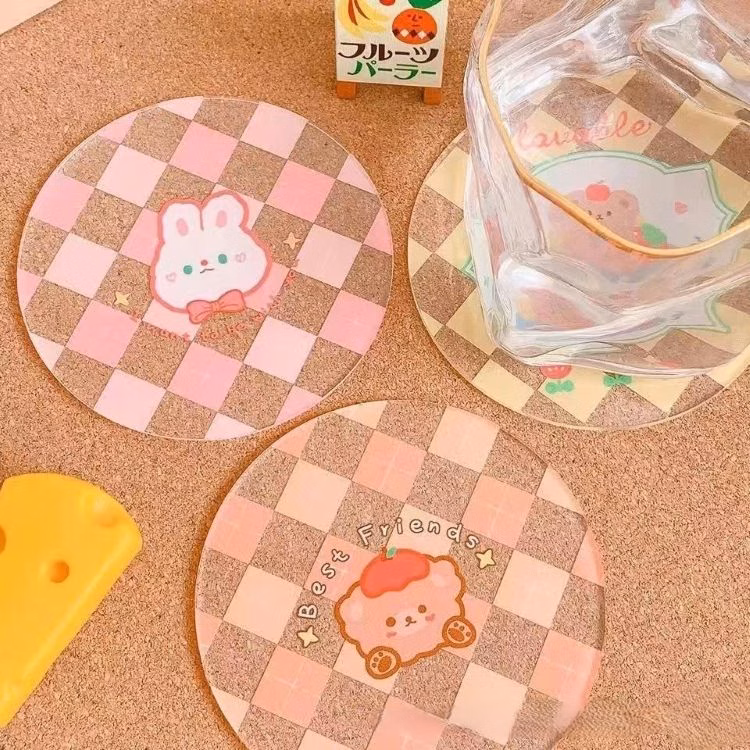 Non Scratch Round Acrylic Coaster